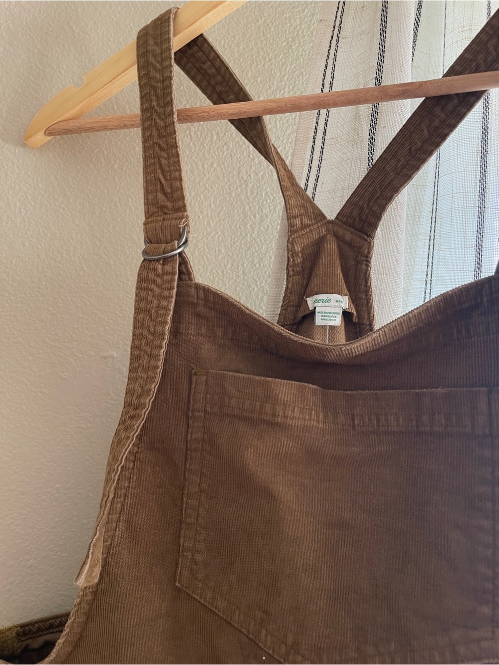 Aerie Corduroy Overalls in Brown